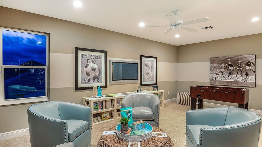 Furnished interior view inside a new home in SkySail Real Estate and Homes for Sale in Naples, FL - Neal Communities, Naples (Image 8).