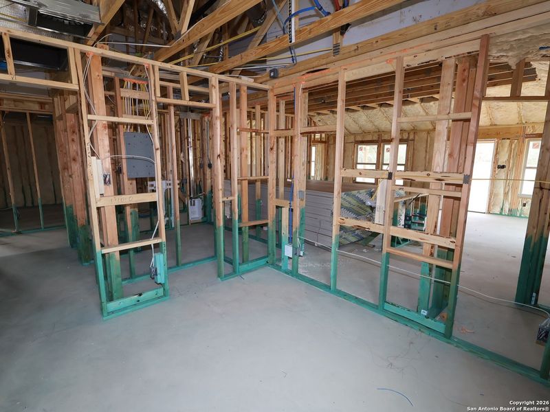 In-progress construction of a new home in Chaparral Ranch, Floresville, TX (Image 36).
