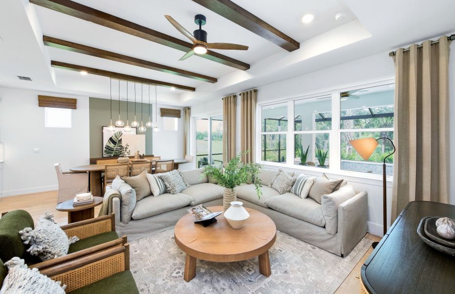 Representative furnished interior of a home built from the Palmary by Pulte Homes in Shores at Stillwater, Englewood (Image 11).