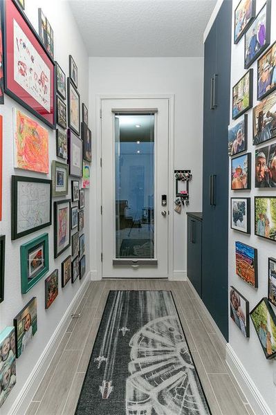 back entrance, more cabinets