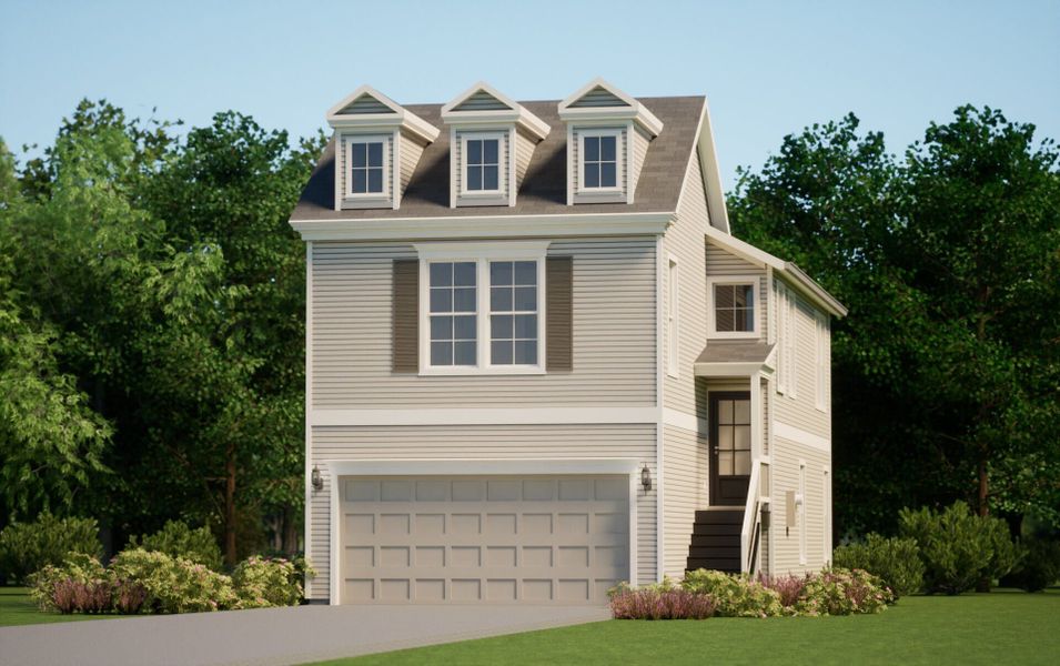 Representative exterior photo of a completed home built from the The Palmer by Rosehaven Homes in Magnolia Village, San Antonio, TX (Image 2).