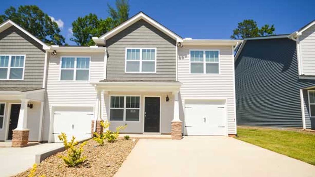Front exterior of a new home in Aberdeen Place, Asheville, NC, highlighting curb appeal (Image 1). Front exterior of a new home in Aberdeen Place, Asheville, NC, highlighting curb appeal (Image 1).