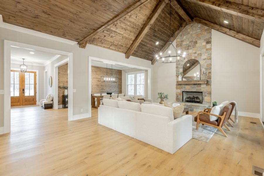 Furnished interior view inside a new home in River Gorge Ranch, Guild (Image 87).