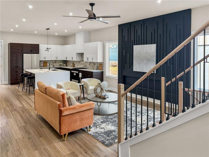 Furnished interior view inside a new home in , Atlanta (Image 10). Furnished interior view inside a new home in , Atlanta (Image 10).