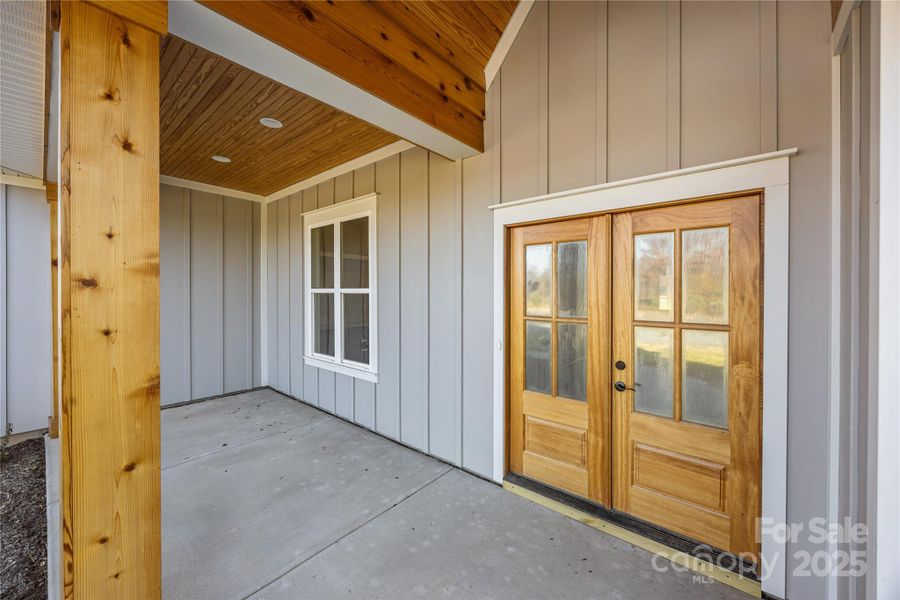 Exterior details and patio area of a home in , Locust (Image 26).