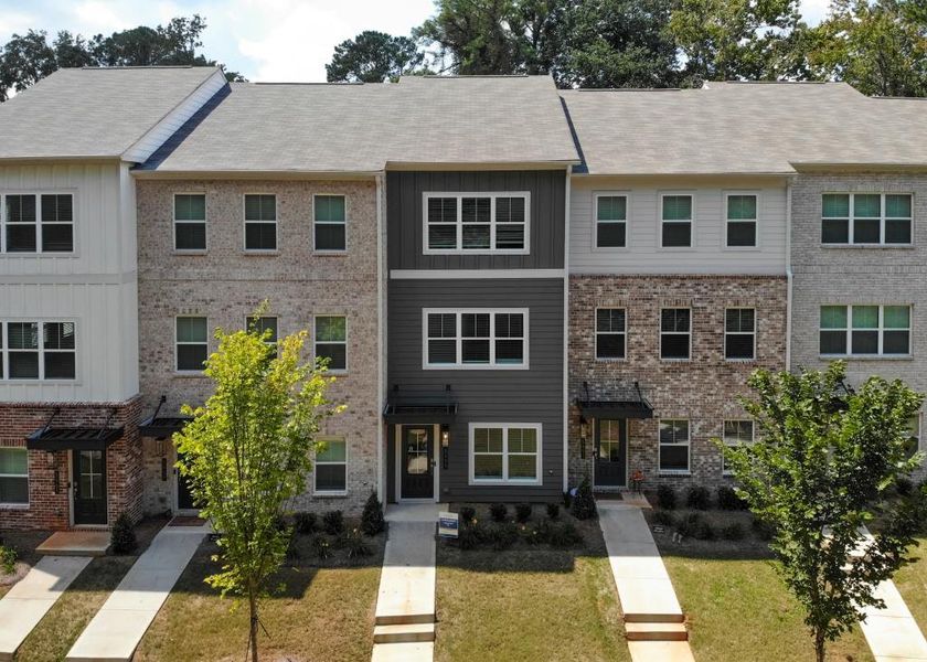 Front exterior of a new home in Magnolia Grove, Mableton, GA, highlighting curb appeal (Image 19).