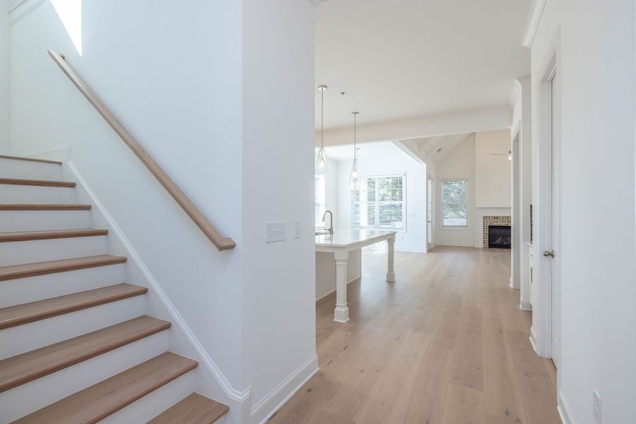 Large foyer creates a great space to greet your guests when entertaining