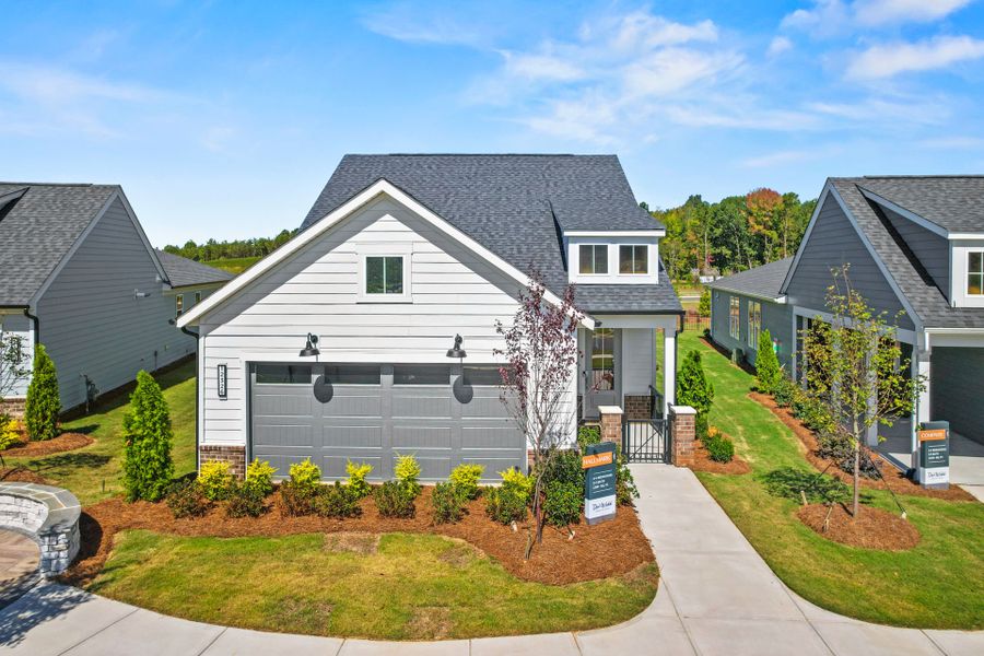 Representative exterior photo of a completed home built from the Hallmark by Del Webb in Carolina Riverside, Belmont, NC (Image 16).