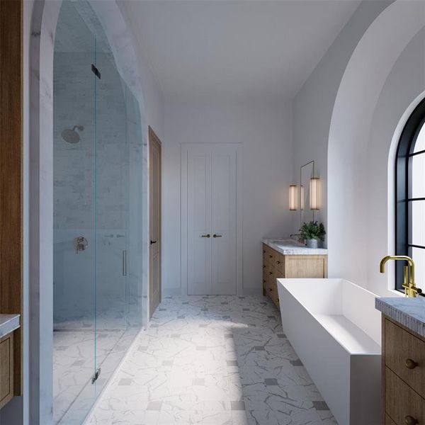 Furnished interior view inside a new home in , Dallas (Image 9).