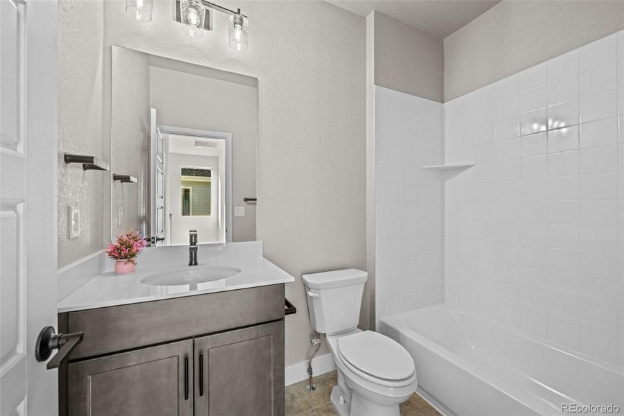 Furnished interior view inside a new home in Painted Prairie, Aurora (Image 10). Furnished interior view inside a new home in Painted Prairie, Aurora (Image 10).