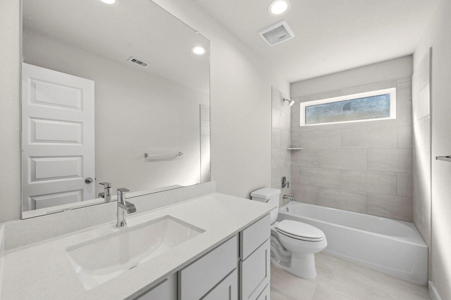 Furnished interior view inside a new home in Barton Creek Ranch, Conroe (Image 6).