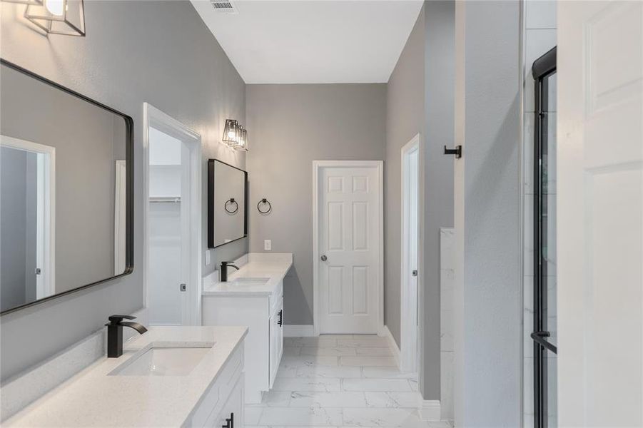 Bathroom featuring vanity