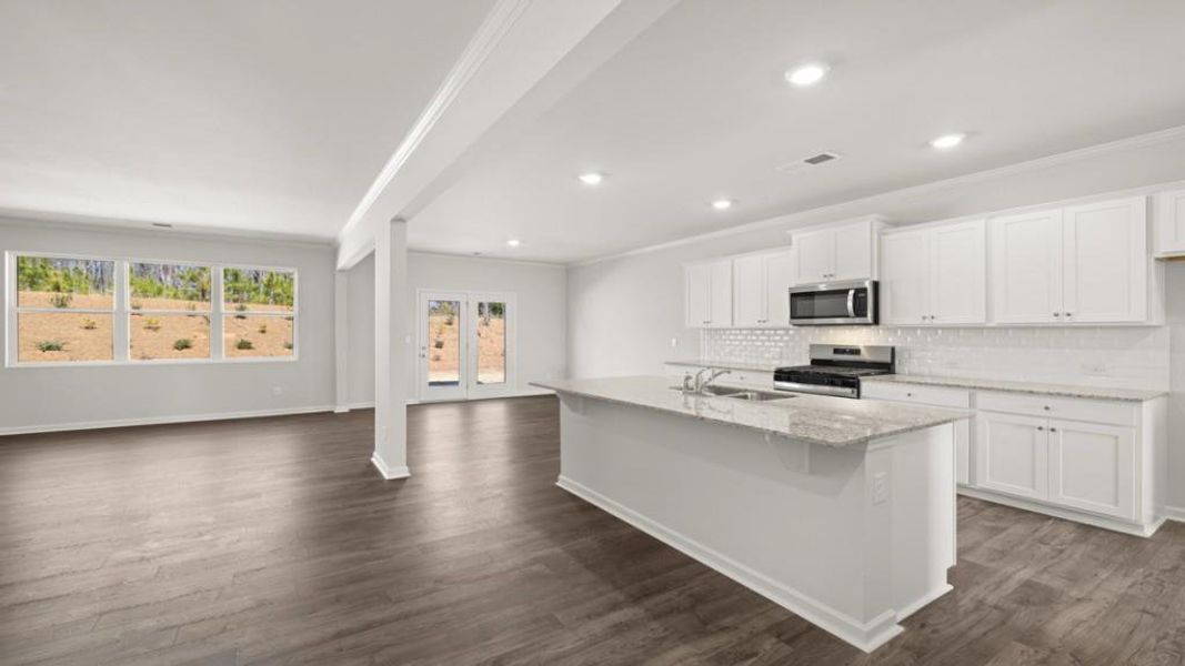 Furnished interior view inside a new home in Thompson Ridge, Dallas (Image 3). Furnished interior view inside a new home in Thompson Ridge, Dallas (Image 3).