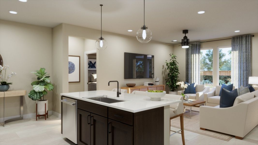 Representative furnished interior of a home built from the 4053 by Risewell Homes in Parkton Square, Kyle (Image 9).