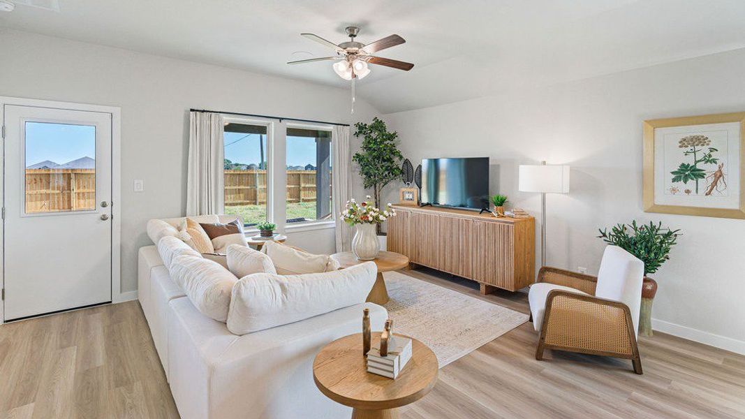 Furnished interior view inside a new home in Rancho Vista, Corpus Christi (Image 6).