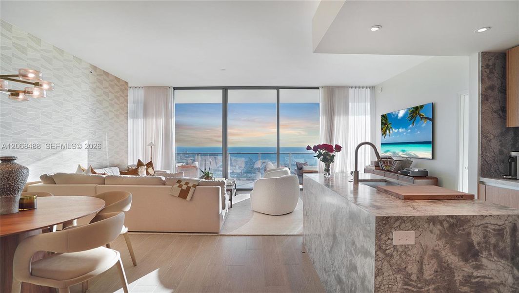 Furnished interior view inside a new home in , Miami Beach (Image 41). Furnished interior view inside a new home in , Miami Beach (Image 41).