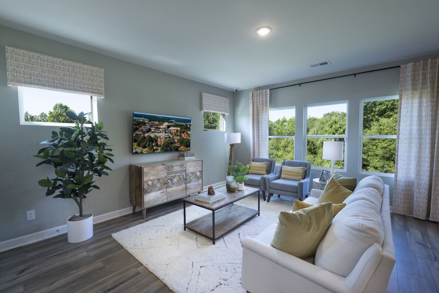 Furnished interior view inside a new home in Village at White Pine, Pendleton (Image 4).