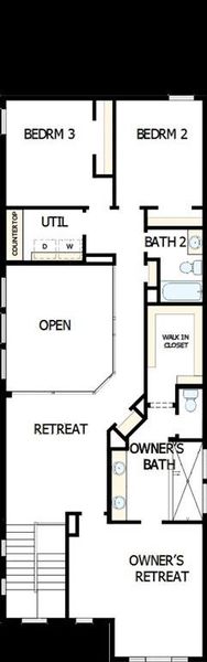2D floor plan layout of this home in Talia – Cottage Series, Mesquite, TX (Image 3).