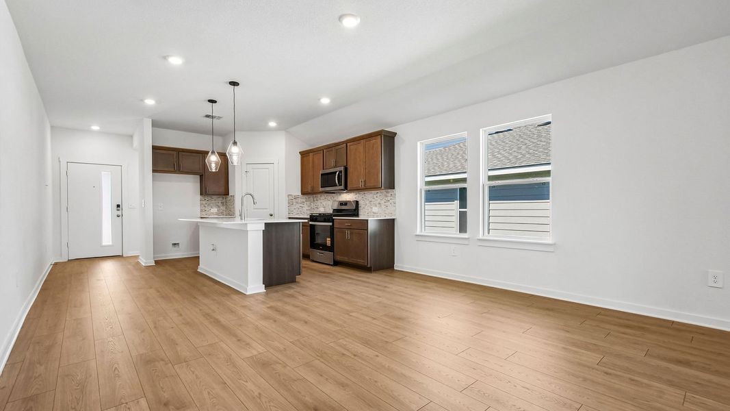Furnished interior view inside a new home in Trails at Wildhorse, Austin (Image 6).