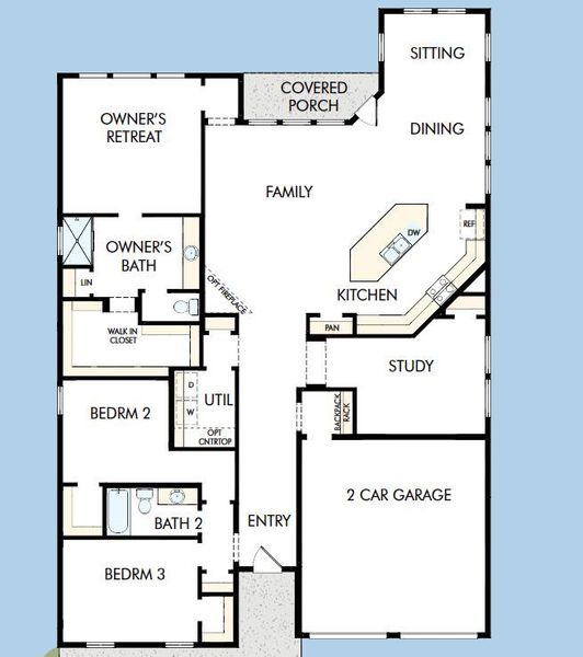 2D floor plan layout of this home in Nexton - Midtown - The Village Collection, Summerville, SC (Image 4). 2D floor plan layout of this home in Nexton - Midtown - The Village Collection, Summerville, SC (Image 4).