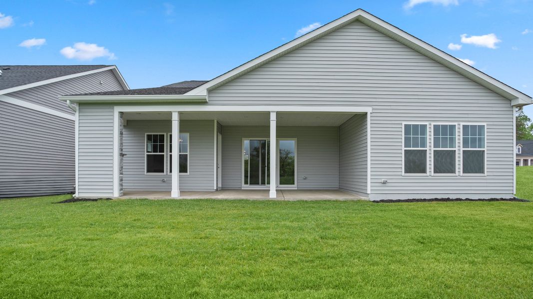 Representative exterior photo of a completed home built from the The Haven by DRB Elevate. in Brook Run, Fort Mill, SC (Image 20).