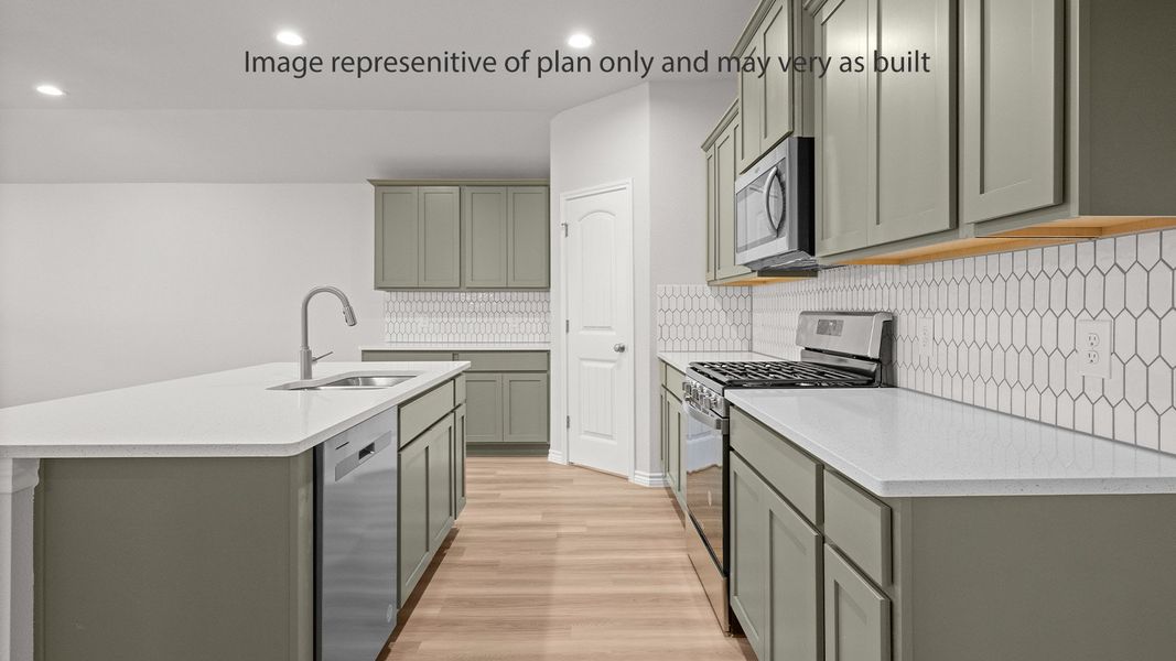 Furnished interior view inside a new home in King's Landing, Corpus Christi (Image 8).