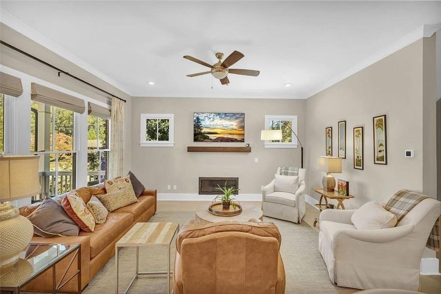 Furnished interior view inside a new home in Manning on the Square, Alpharetta (Image 31).
