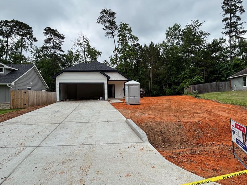 Double wide driveway.