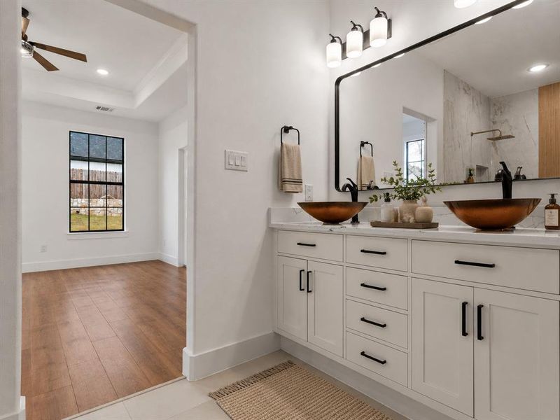 Furnished interior view inside a new home in , Granbury (Image 16). Furnished interior view inside a new home in , Granbury (Image 16).