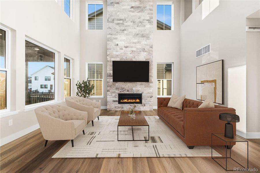 Furnished interior view inside a new home in Stargaze at Solstice, Littleton (Image 20).