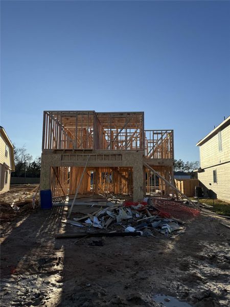 In-progress construction of a new home in River's Edge, Conroe, TX (Image 19).