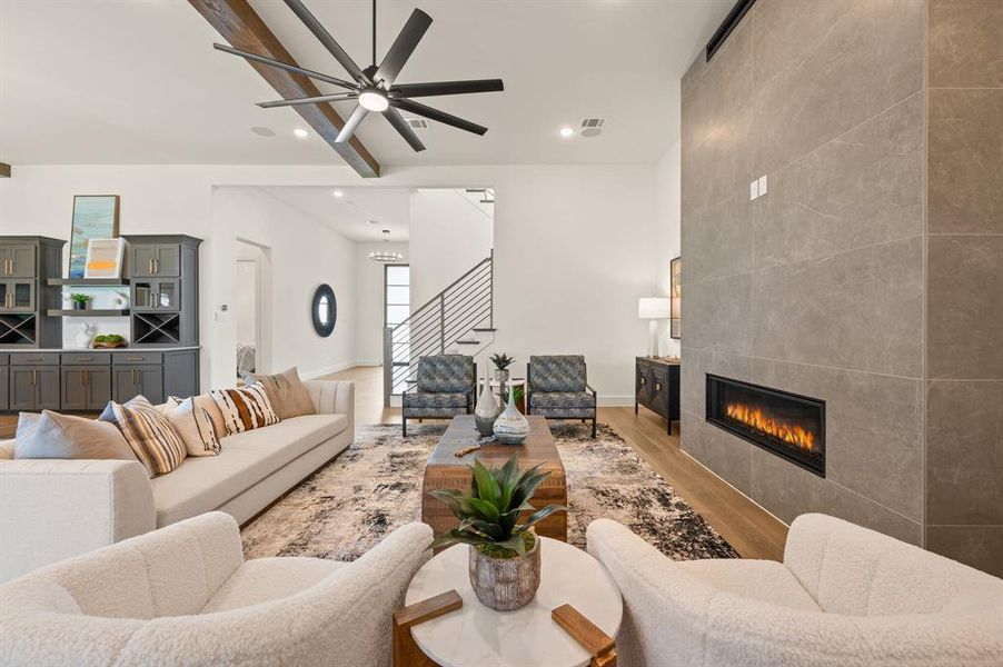 Furnished interior view inside a new home in The Resort on Eagle Mt. Lake, Fort Worth (Image 9).