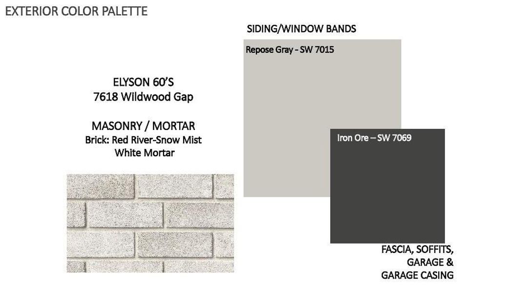 Sample of building materials used in homes in Elyson, Katy (Image 7).
