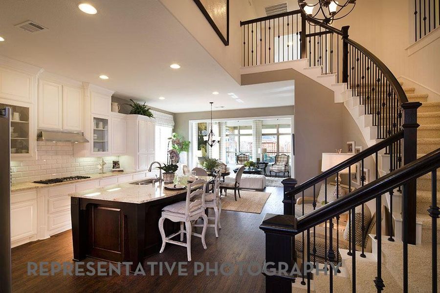 Furnished interior view inside a new home in Star Trail, Prosper (Image 4).