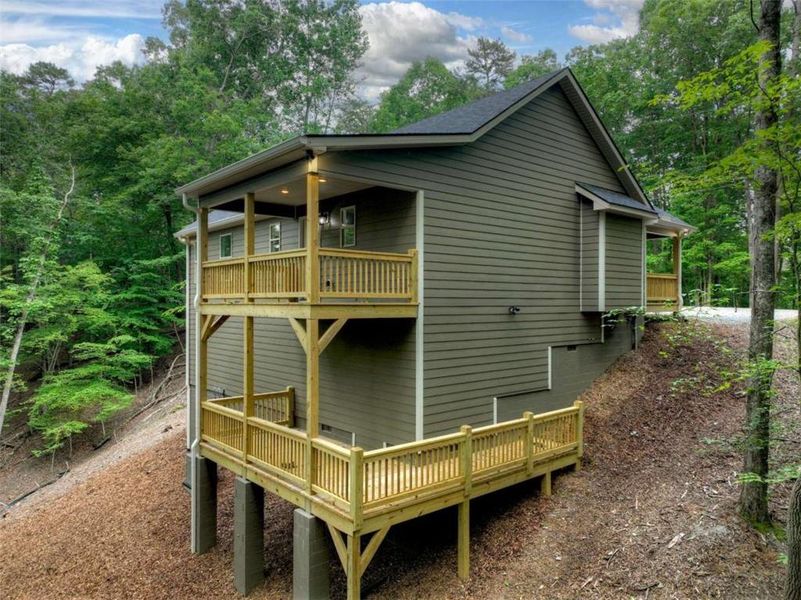 Exterior details and patio area of a home in , Ellijay (Image 18). Exterior details and patio area of a home in , Ellijay (Image 18).