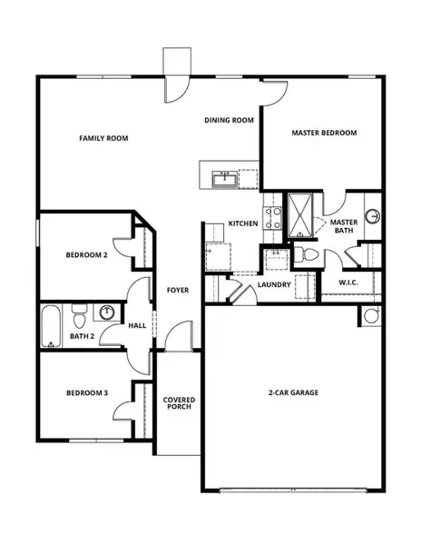 2D floor plan layout of this home in Freeman Ranch, Katy, TX (Image 3).