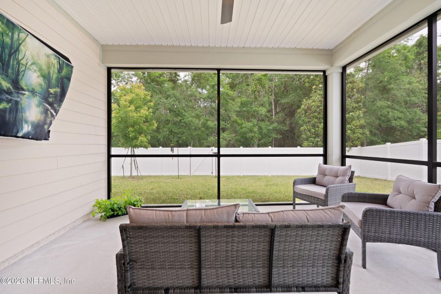 Exterior details and patio area of a home in Concourse Crossing, Fernandina Beach (Image 3).