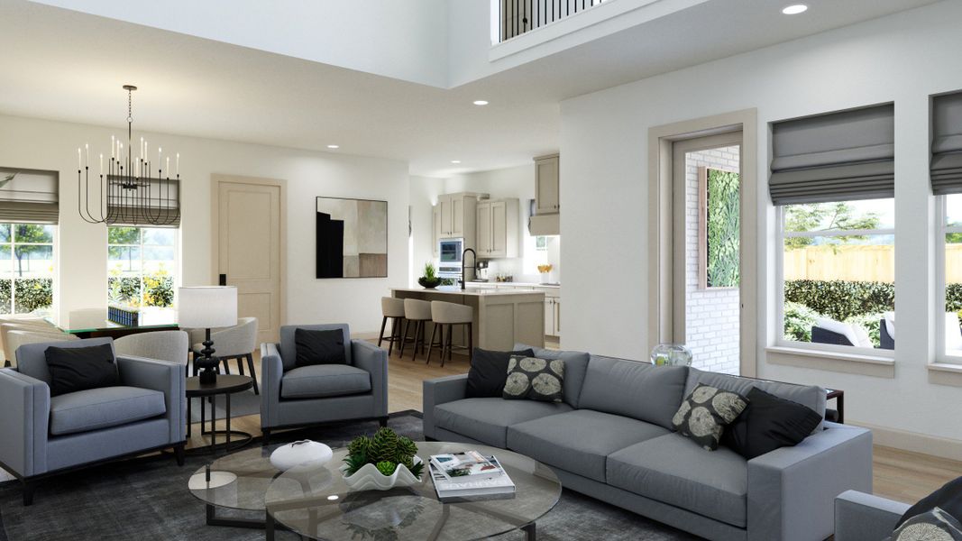 Representative furnished interior of a home built from the Gabriel by Normandy Homes in Hazelwood 40' Series, Frisco (Image 7).