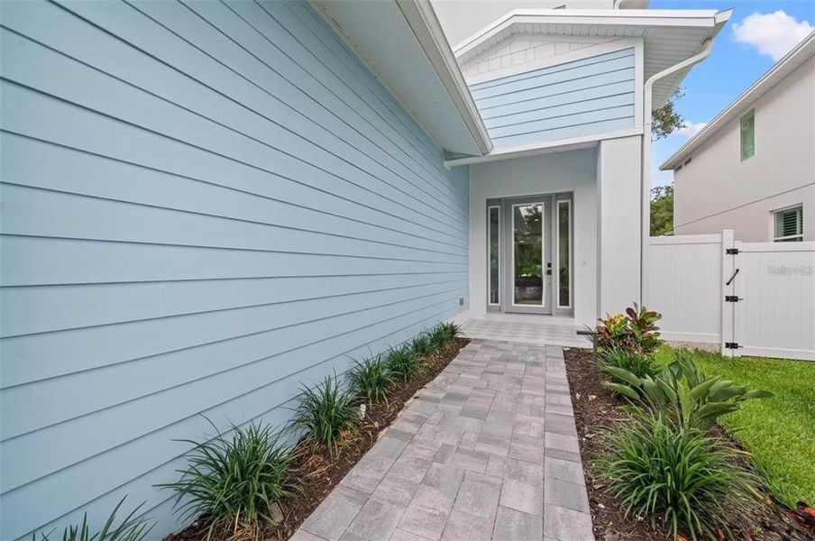 Exterior details and patio area of a home in , Sarasota (Image 24).
