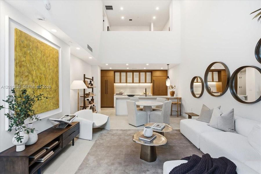 Furnished interior view inside a new home in , Miami (Image 4).