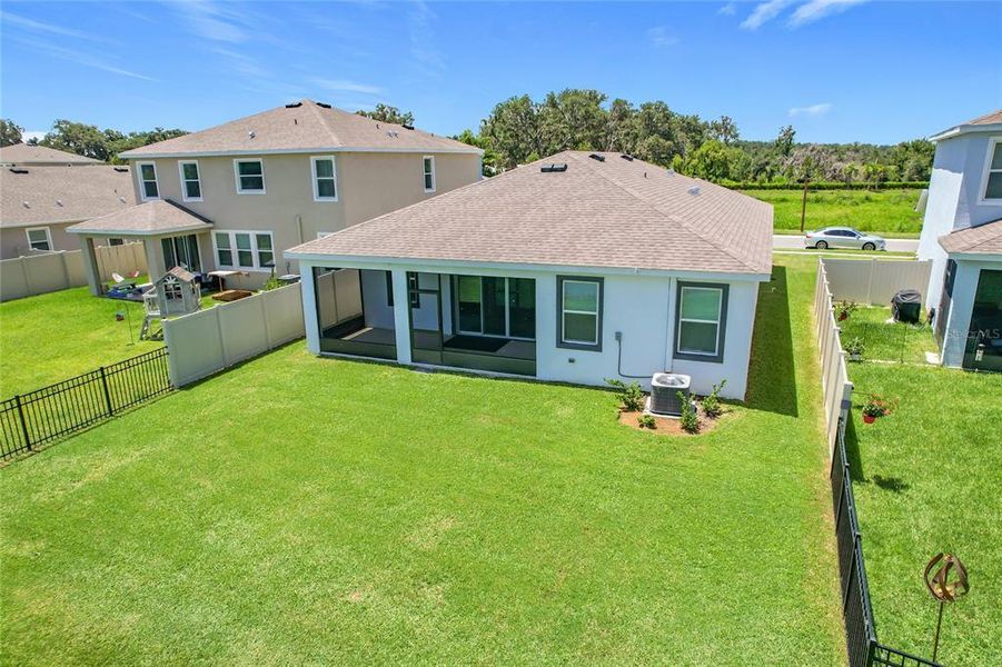 Exterior details and patio area of a home in Farm at Varrea Villas, Plant City (Image 28). Exterior details and patio area of a home in Farm at Varrea Villas, Plant City (Image 28).