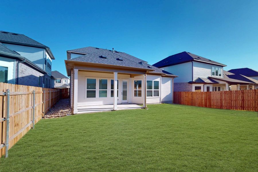 Exterior details and patio area of a home in Edgewood, Leander (Image 23).