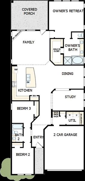 2D floor plan layout of this home in COLTON - Reserve Collection, Todd Mission, TX (Image 5). 2D floor plan layout of this home in COLTON - Reserve Collection, Todd Mission, TX (Image 5).