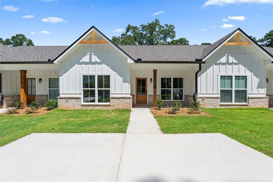 Front exterior of a new home in , Carrollton, GA, highlighting curb appeal (Image 20). Front exterior of a new home in , Carrollton, GA, highlighting curb appeal (Image 20).