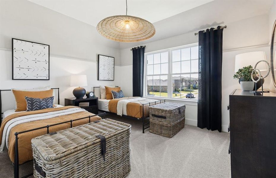 *Model Representation - Spacious secondary bedroom with large windows *Model Representation - Spacious secondary bedroom with large windows