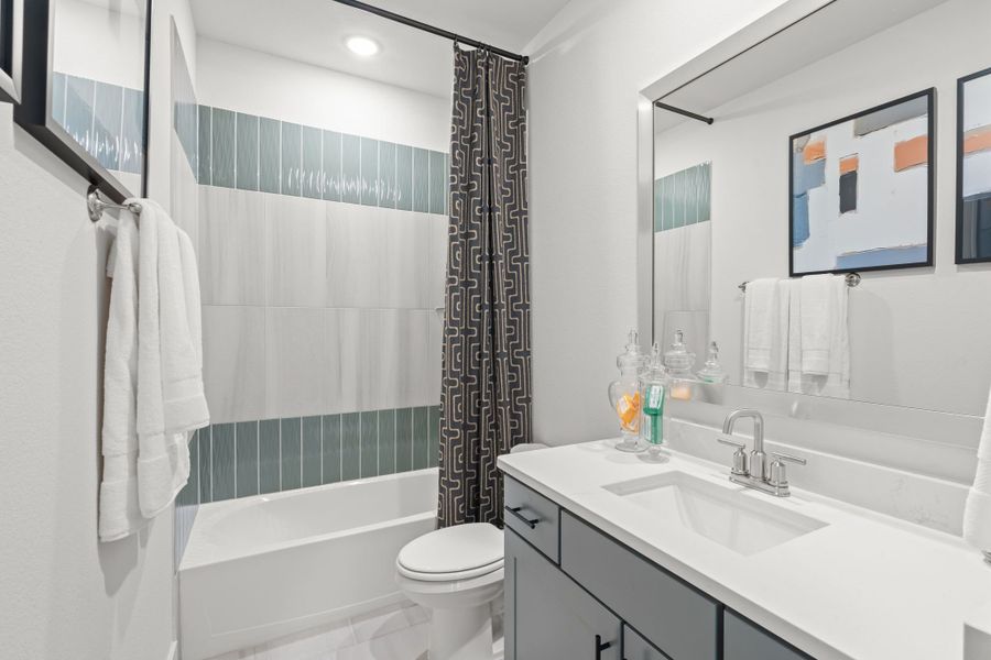 Representative furnished interior of a home built from the Calero by Landon Homes in Fields - East Village, Frisco (Image 28). Representative furnished interior of a home built from the Calero by Landon Homes in Fields - East Village, Frisco (Image 28).