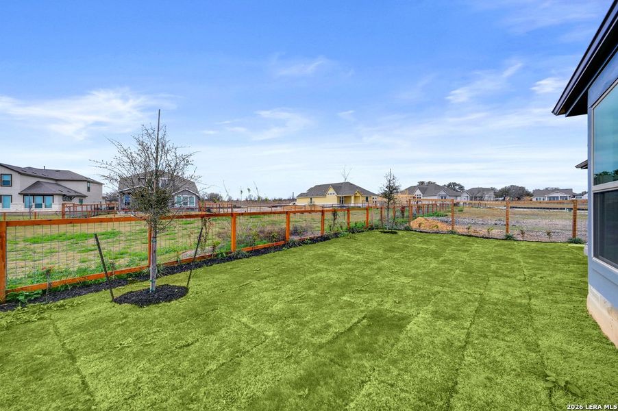 Exterior details and patio area of a home in The Crossvine, Schertz (Image 3).