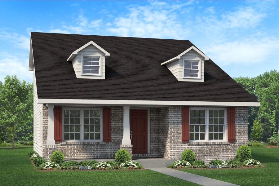 Representative exterior photo of a completed home built from the Plan 1645 by Adams Homes in Westpointe Place, Pensacola, FL (Image 2).