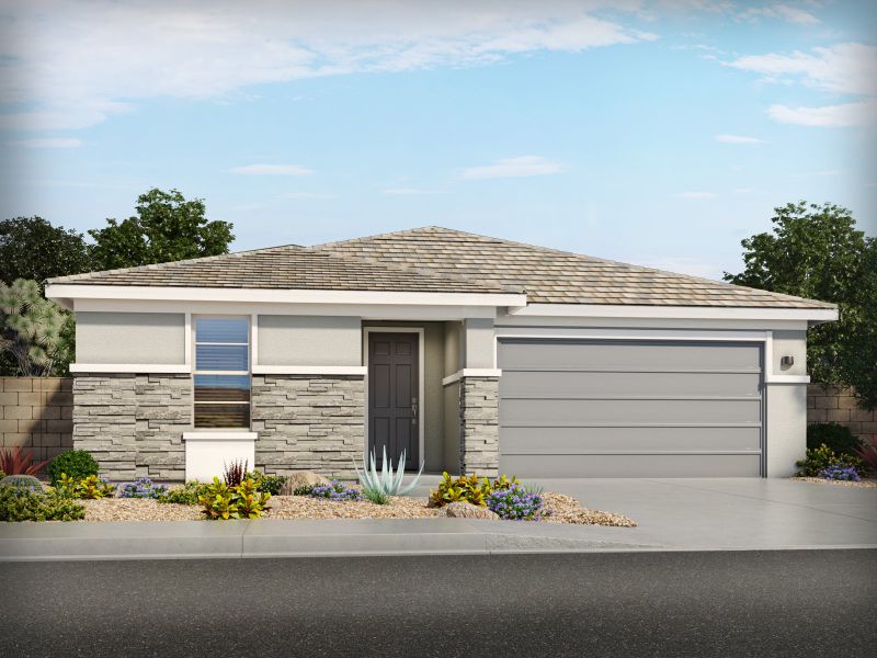 Representative exterior photo of a completed home built from the Dove by Meritage Homes in Houghton Reserve - Esplanade, Tucson, AZ (Image 2). Representative exterior photo of a completed home built from the Dove by Meritage Homes in Houghton Reserve - Esplanade, Tucson, AZ (Image 2).