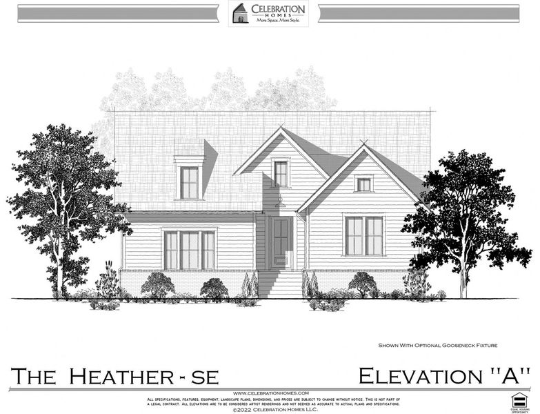 Representative rendering of the exterior for the Heather by Celebration Homes (Image 6). Representative rendering of the exterior for the Heather by Celebration Homes (Image 6).